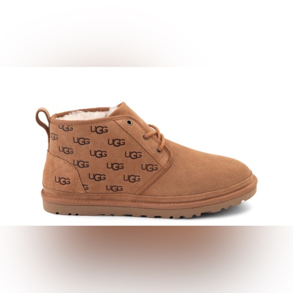 Men’s UGG Neumel Emboss Chukka Boots – Chestnut, Size 12 - Picture 1 of 12